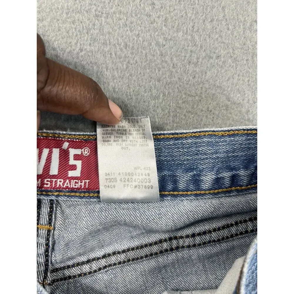 Levi's 514 Boy's Slim Fit Blue Jeans 18 Slim 27X29 Light Wash Stretch Denim